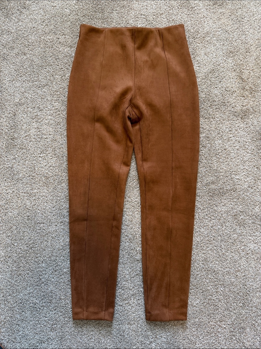 Loft High-Waist Suede Leggings